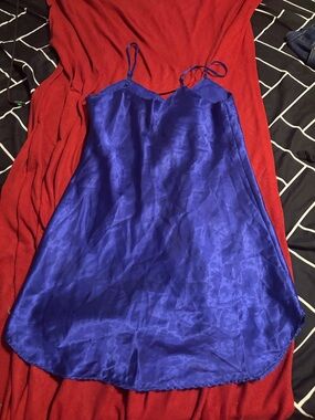 Royal Blue Satin Slip Dress
